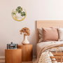 Wallity Shihezi Escultura de Pared Verde y Dorado